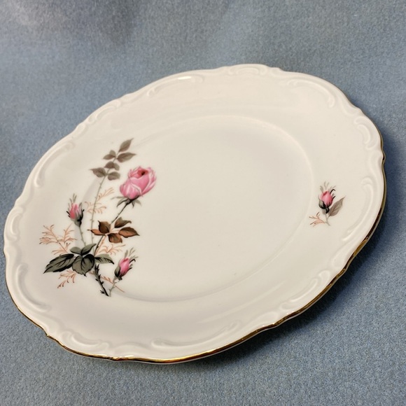 Pink Rose Mitterteich Bavaria Germany Salad Plate - Picture 6 of 13